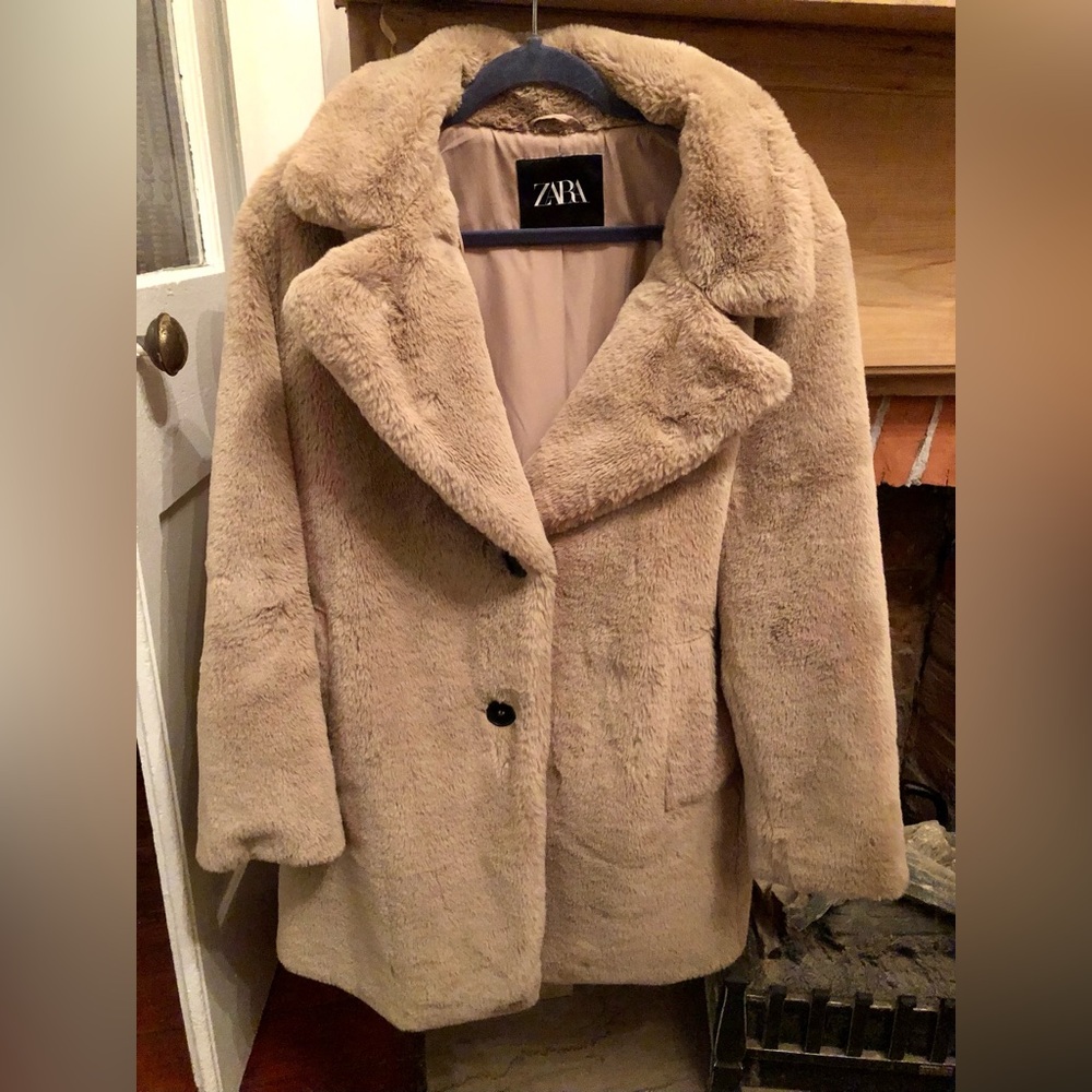 Zara faux fur coat
